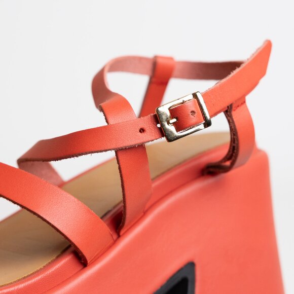 Ganni Red Platform Sandals - Picture 11 of 16